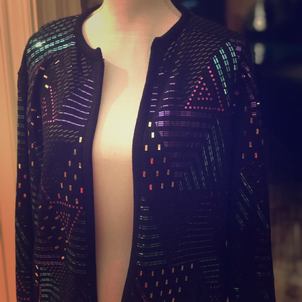 St John by Marie Gray Sequin cardigan
